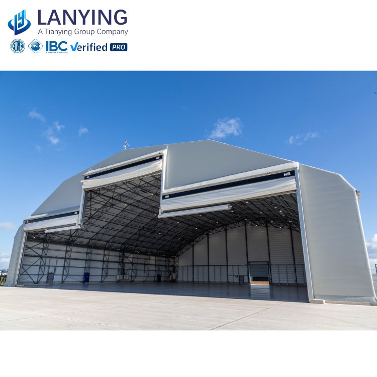 Prefabricated Steel Structure Airplane Hangar For Airbus A380 A320 Boeing 777 Steel Structure Aircraft Maintenance Workshop