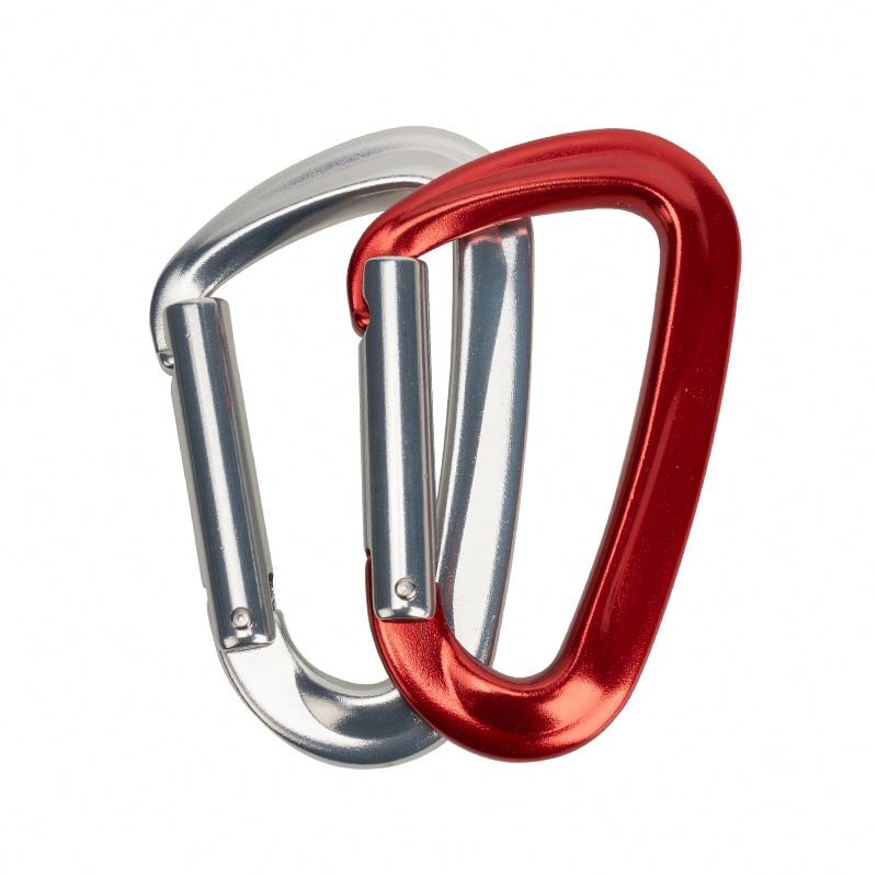 12kN Camping Heavy Duty D Type Spring Snap Hook Carabiner Clips 7075 Aluminium Caribeaners Nonlocking Caribeaner Hook Buckle