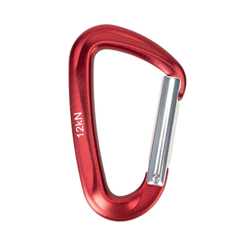 12kN Camping Heavy Duty D Type Spring Snap Hook Carabiner Clips 7075 Aluminium Caribeaners Nonlocking Caribeaner Hook Buckle