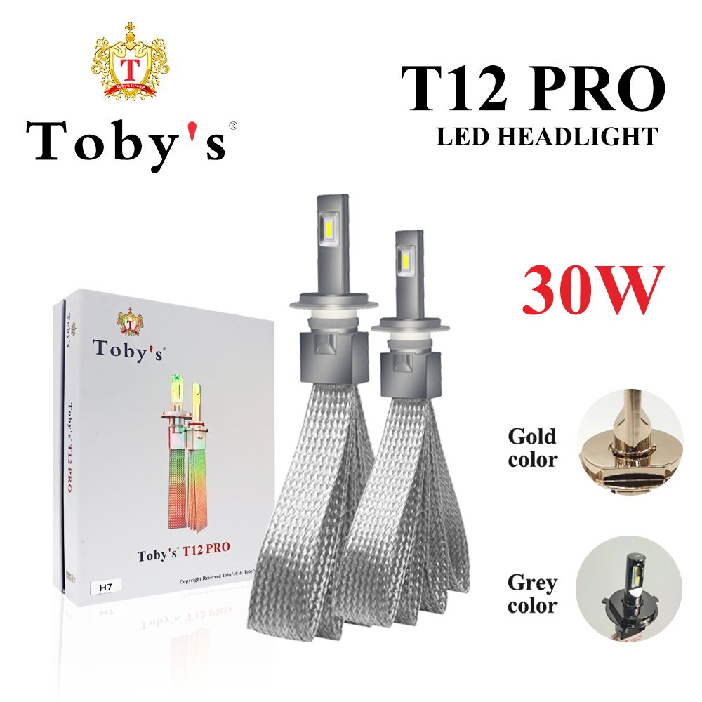 Fanless LED Headlight White Light 6500K Car System Lights Bulbs Waterproof Tobys Brand Led Lamp H7 High Low Beam