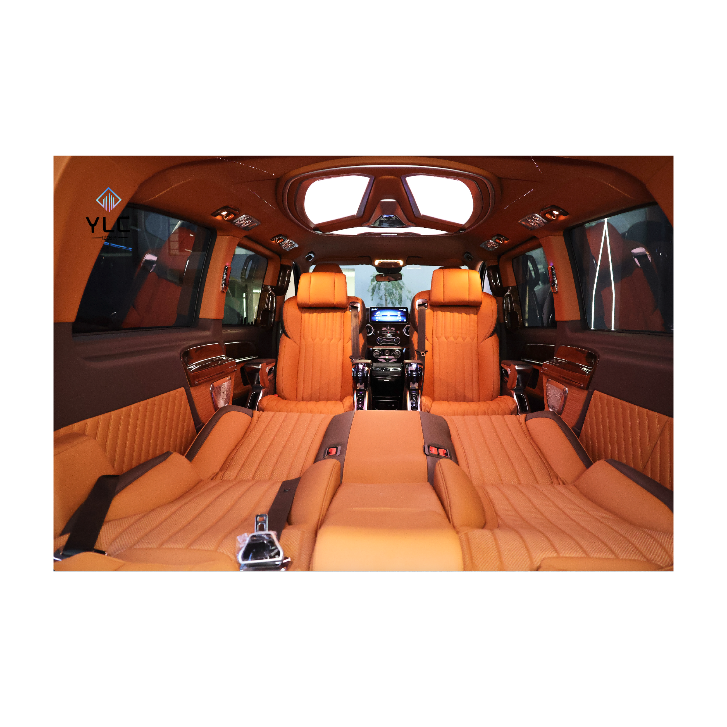 YLC New Mercedes Vito Sprinter Luxury Van Aviation Leather Seats Multifunctional Rear Camper Van Car Interior Upgrades