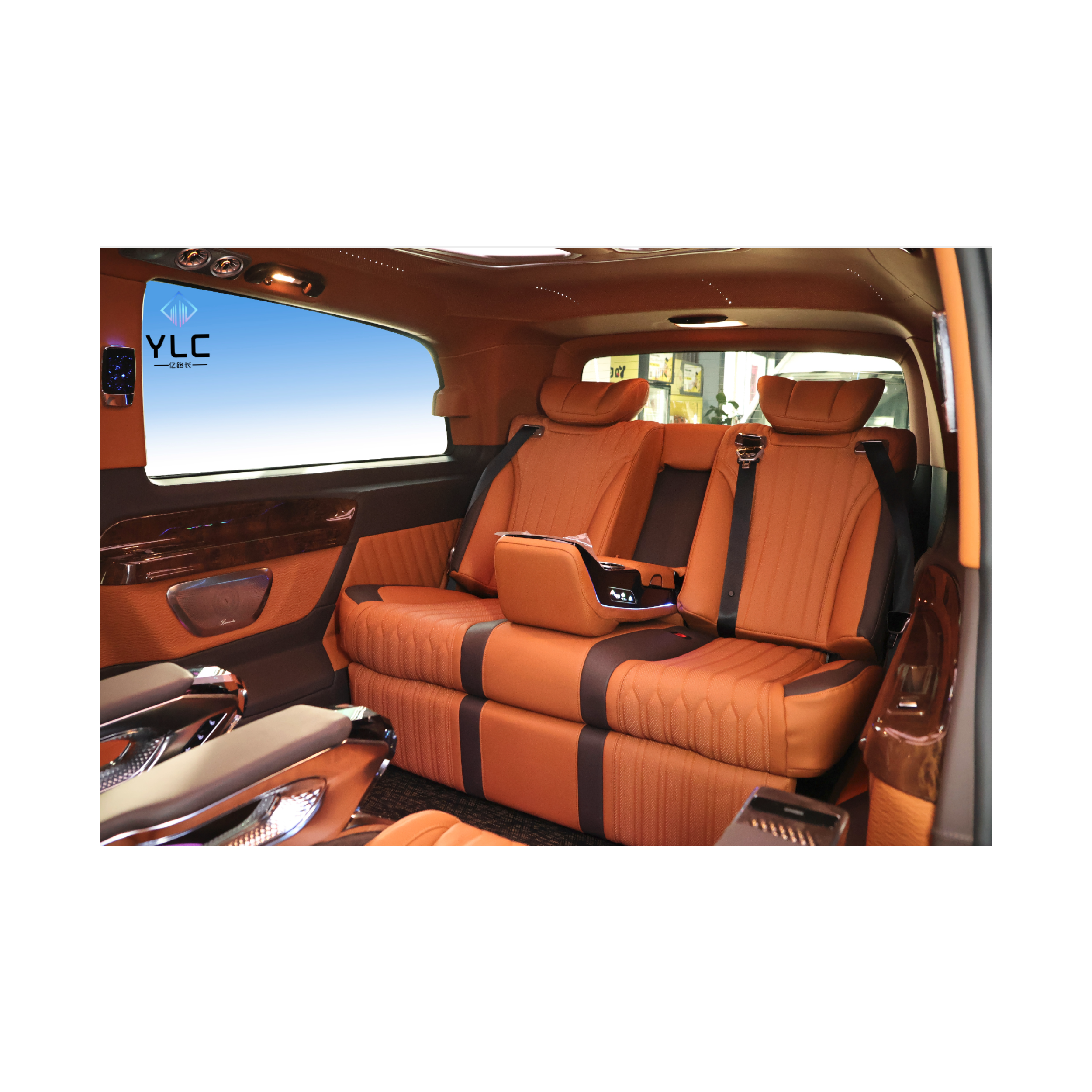 YLC New Mercedes Vito Sprinter Luxury Van Aviation Leather Seats Multifunctional Rear Camper Van Car Interior Upgrades
