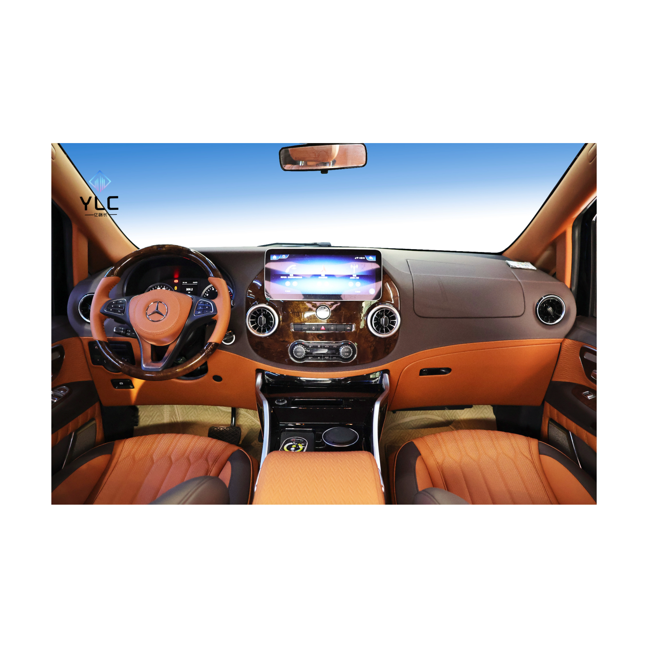 YLC New Mercedes Vito Sprinter Luxury Van Aviation Leather Seats Multifunctional Rear Camper Van Car Interior Upgrades