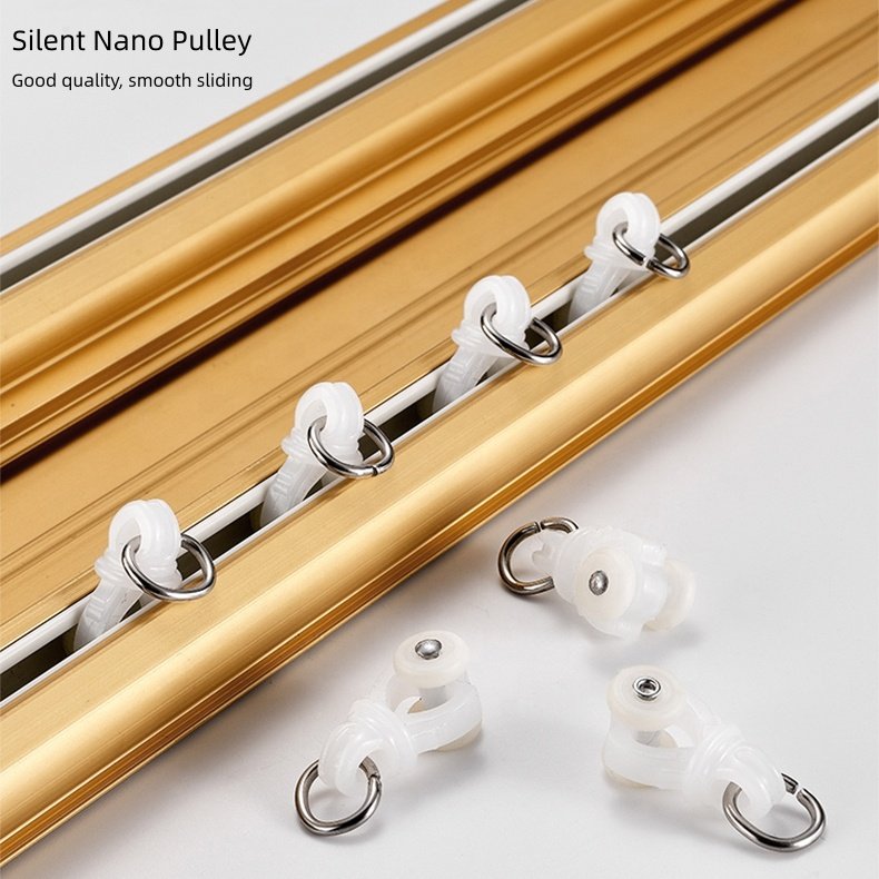 Heavy Duty Aluminum Double Ceiling Curtain Rail Track for Bay Windows