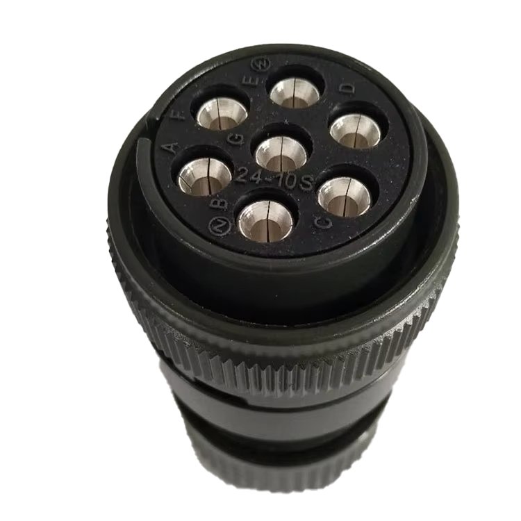 Hot Selling Zinc Alloy Material Seven Core Brass Contact Aviation Plug For Aerospace Electrical