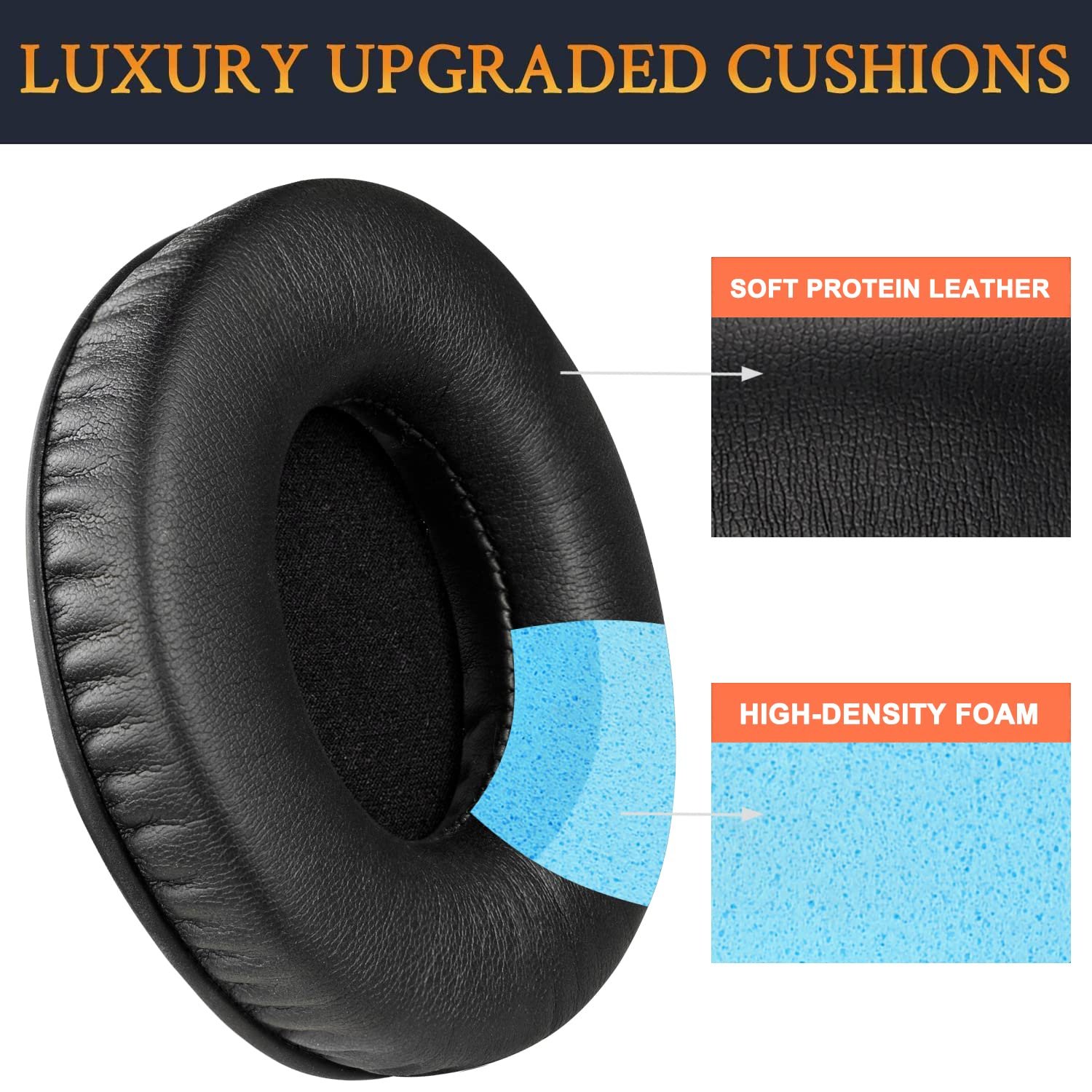 Wholesale Protein Leather Foam Headphones Earpads Cushions for Synchros E50 E50BT S500 S700 Wireless Headphones