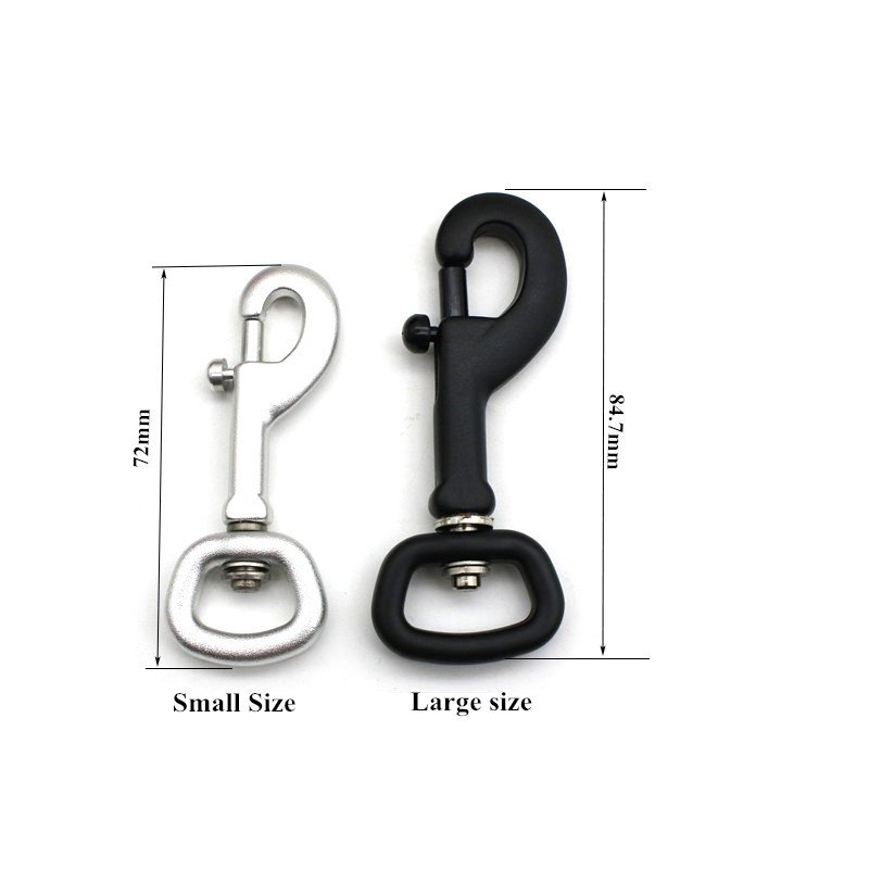 Customized 16mm/20mm/25mm Aviation Aluminum Dog Leash Clip Quick Release Solid Dog Hook Rope Custom Metal Hardware Accessory