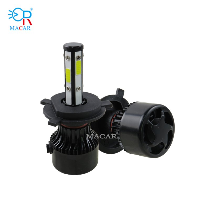 MACAR Hot Selling 6000k 10000lm COB Chip LED Headlight Bulb 5-Sided H4 H1 H11 H7 12V White Light New Condition