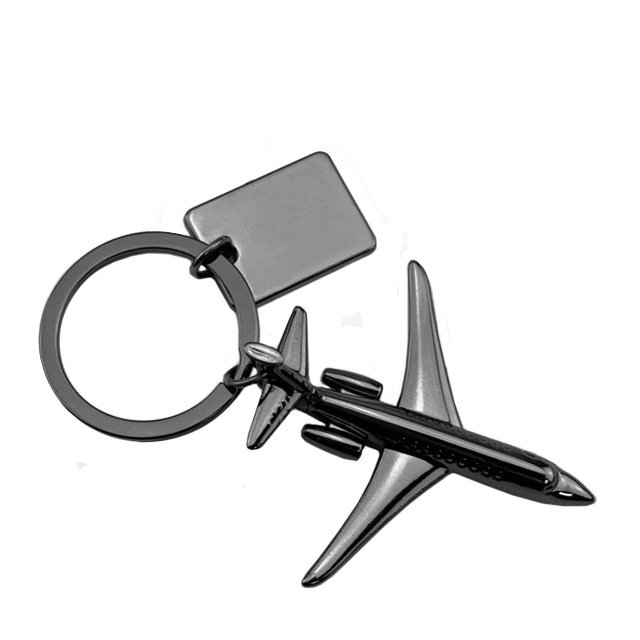 Custom Mini Aviation Plane Keychain 3D Metal Souvenir Gift With Laser Logo Aircraft Airplane Accessories Made of Zinc Alloy