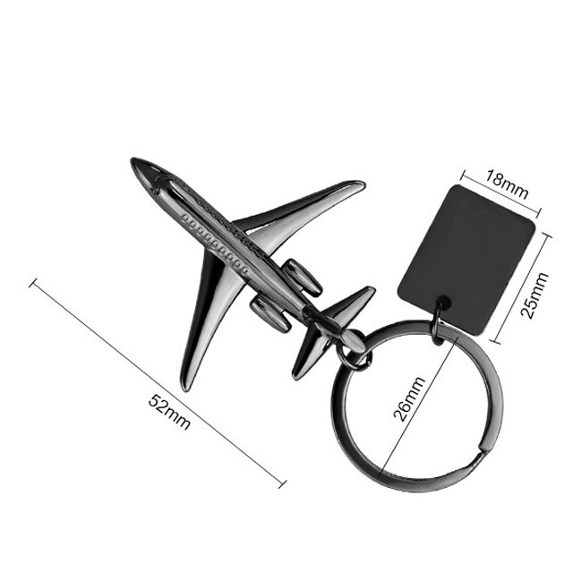 Custom Mini Aviation Plane Keychain 3D Metal Souvenir Gift With Laser Logo Aircraft Airplane Accessories Made of Zinc Alloy
