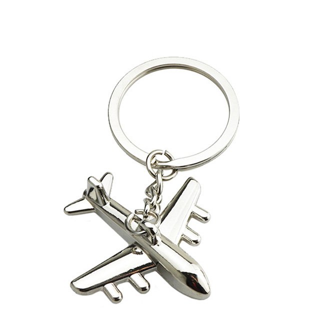 Custom Mini Aviation Plane Keychain 3D Metal Souvenir Gift With Laser Logo Aircraft Airplane Accessories Made of Zinc Alloy