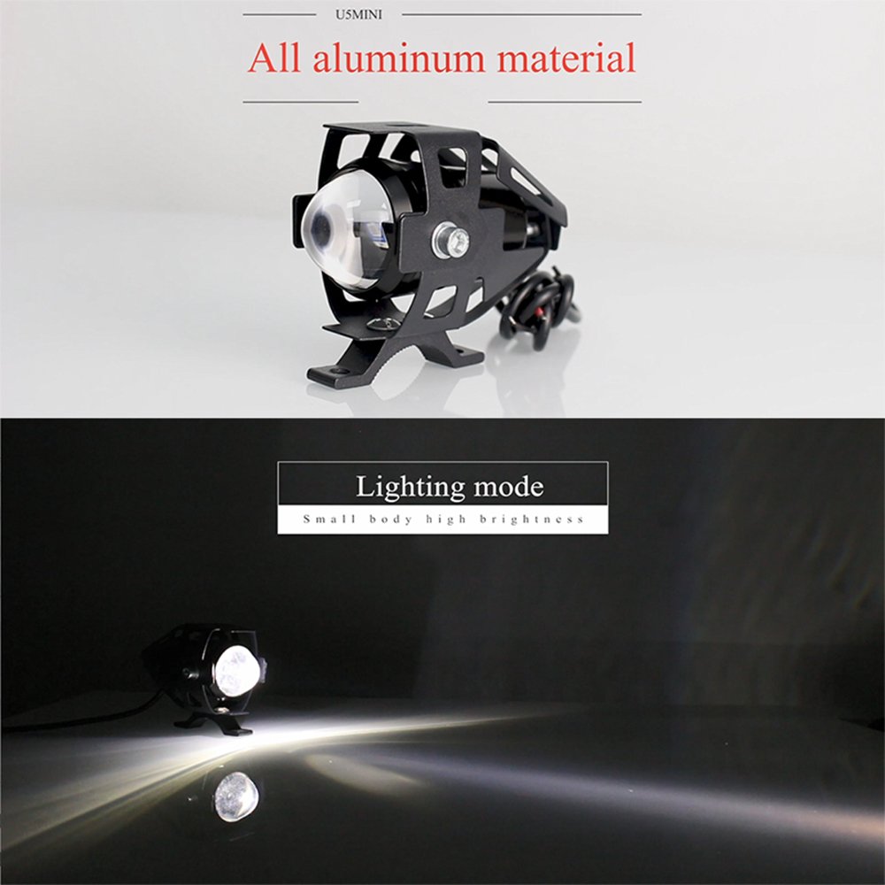 Motoled Motorcycle U5 Mini LED Angel Eye Projector Lens Headlight Spotlight Fog Lamp
