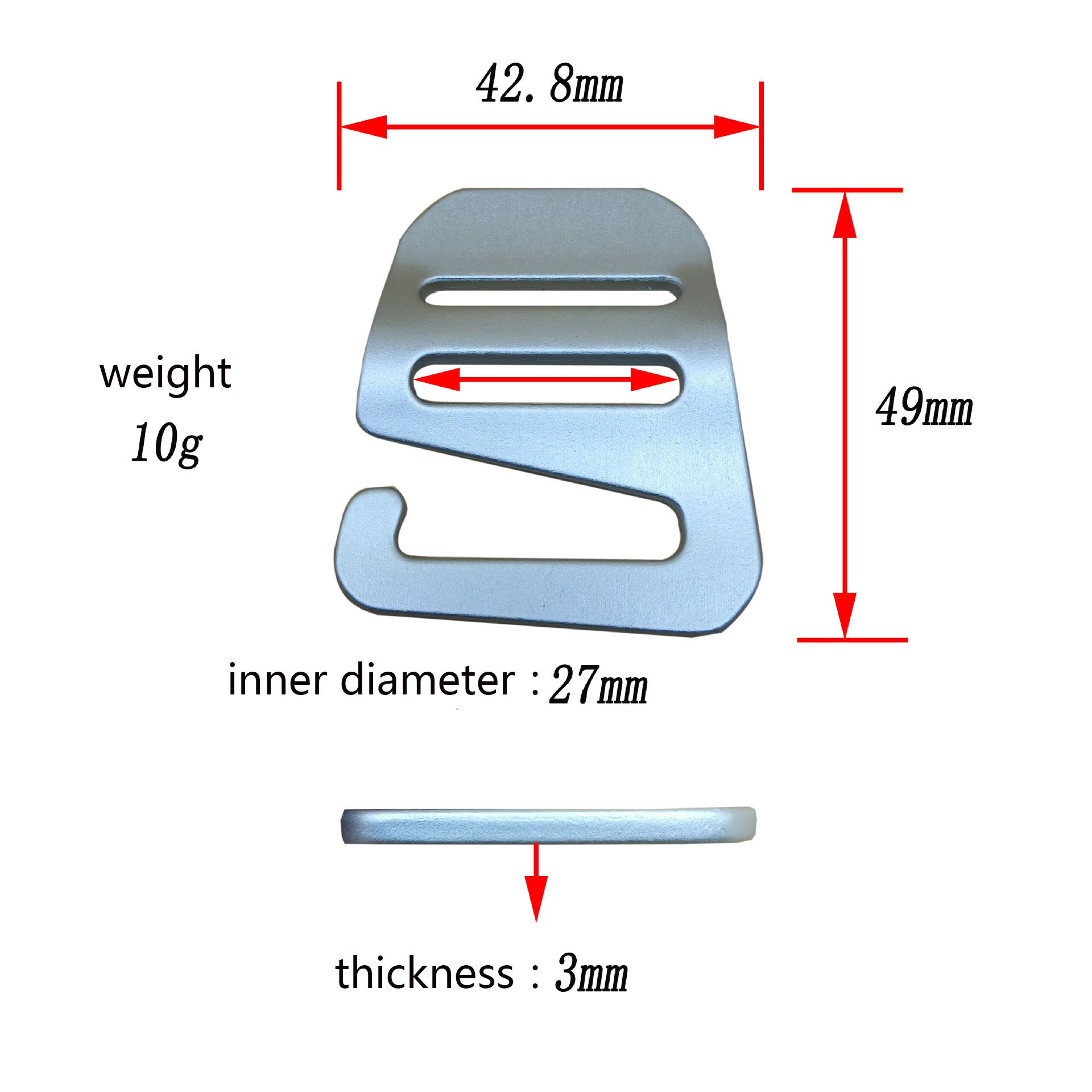 Hot Sale & High Quality Webbing Snap G Hook Adjustable G Hook Buckle