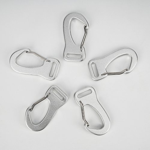 4kN Custom Multifunctional Metal G Shape Spring Buckles Aluminum G Hook Tactical Climbing Carabiner