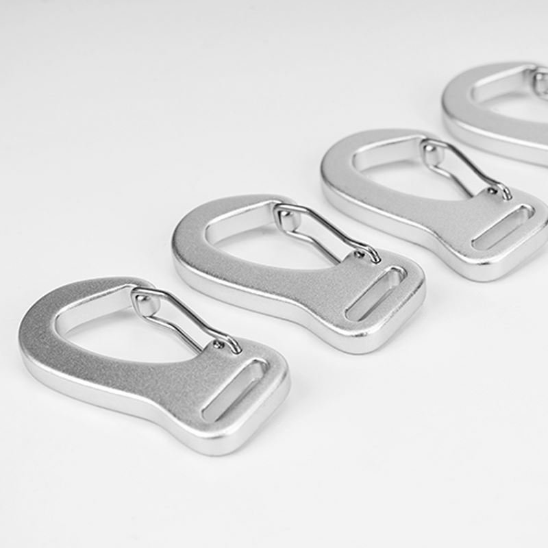 4kN Custom Multifunctional Metal G Shape Spring Buckles Aluminum G Hook Tactical Climbing Carabiner