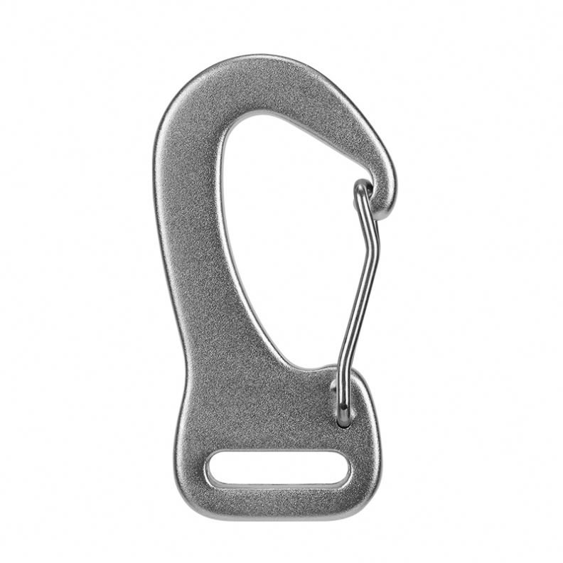 4kN Custom Multifunctional Metal G Shape Spring Buckles Aluminum G Hook Tactical Climbing Carabiner