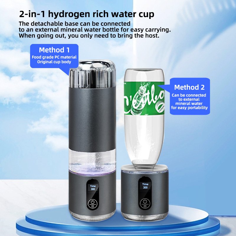 SPE and PEM Technology Rechargeable Portable Best Hydrogen Water Bottle 8000PPB+ Brain Power Hydrogen Water Generators