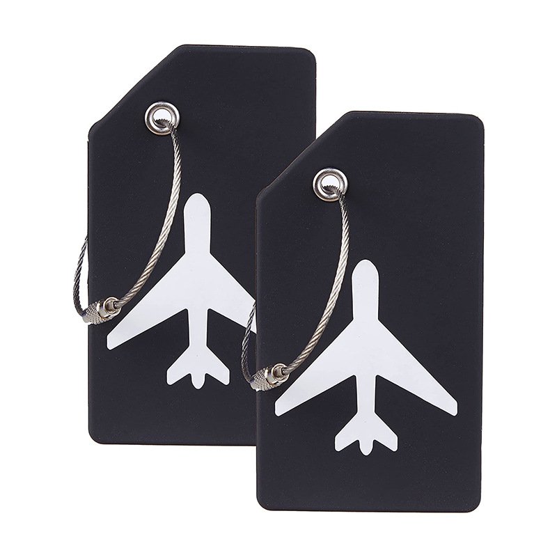 New Aviation Aircraft Silicone Luggage Tag Soft Rubber Boarding Pass Suitcase Musical Instrument Label Pendant hang Tag Custom