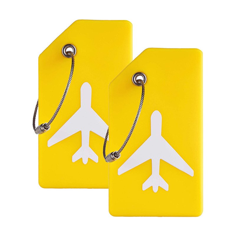 New Aviation Aircraft Silicone Luggage Tag Soft Rubber Boarding Pass Suitcase Musical Instrument Label Pendant hang Tag Custom