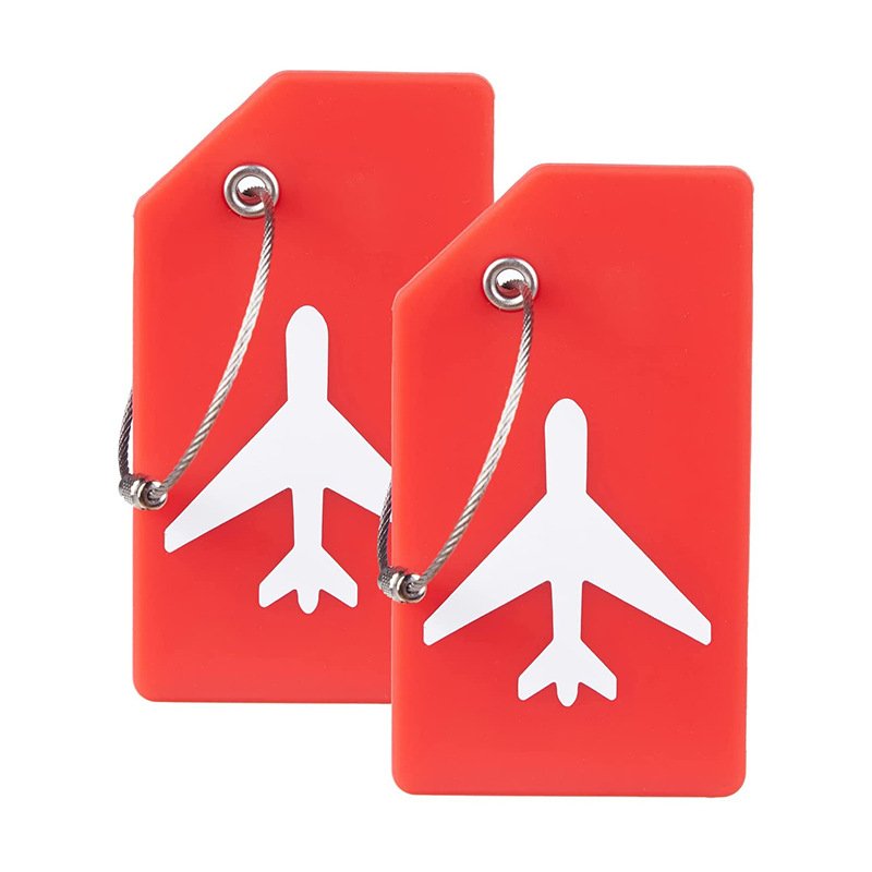 New Aviation Aircraft Silicone Luggage Tag Soft Rubber Boarding Pass Suitcase Musical Instrument Label Pendant hang Tag Custom