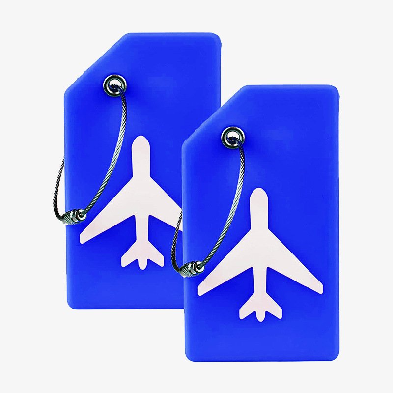 New Aviation Aircraft Silicone Luggage Tag Soft Rubber Boarding Pass Suitcase Musical Instrument Label Pendant hang Tag Custom
