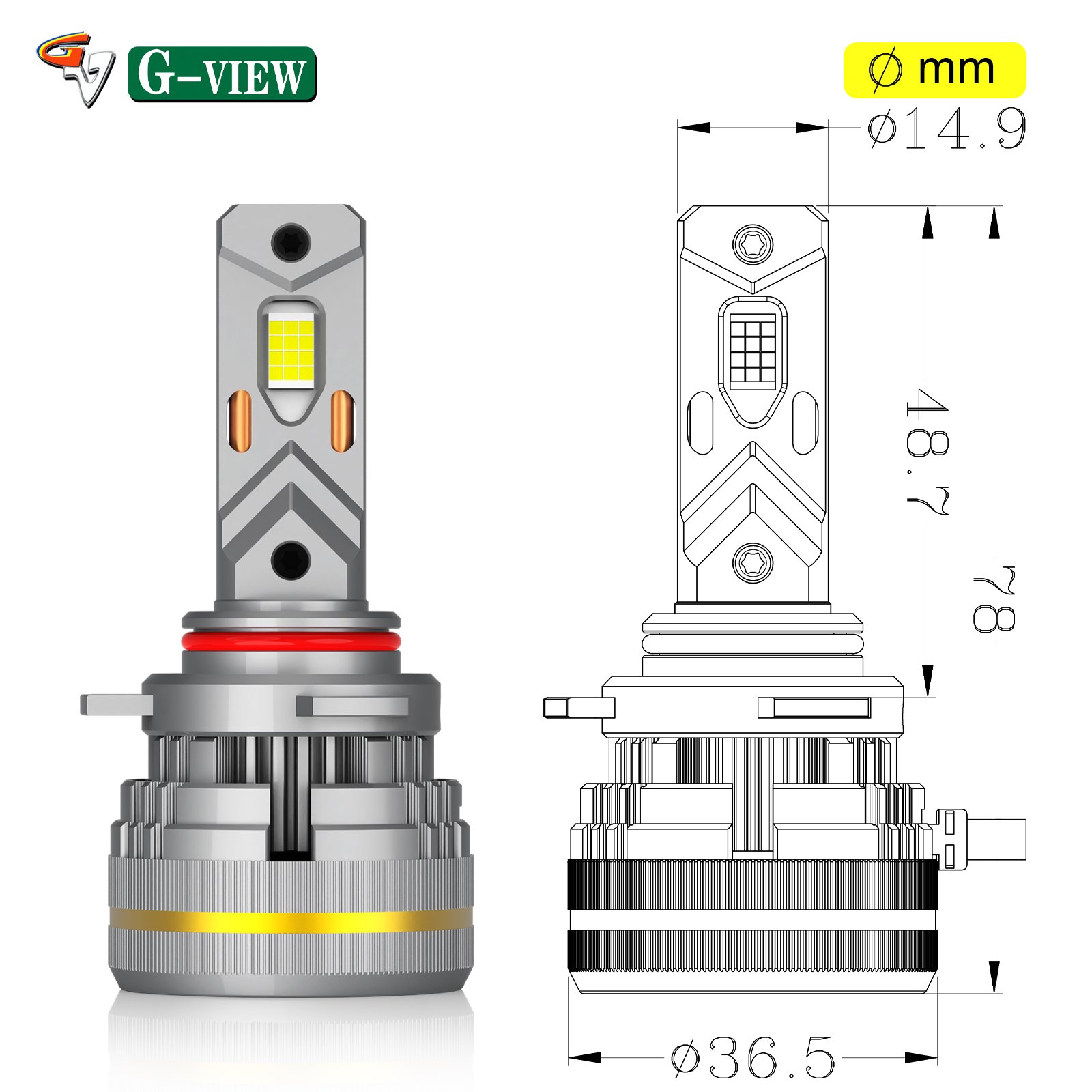 Gview Wholesale Price LED Lights LED Bulbs 9005 9006 9012 LED Headlight Car Auto H4 LED H7 LED Car Headlights Auto LED Light