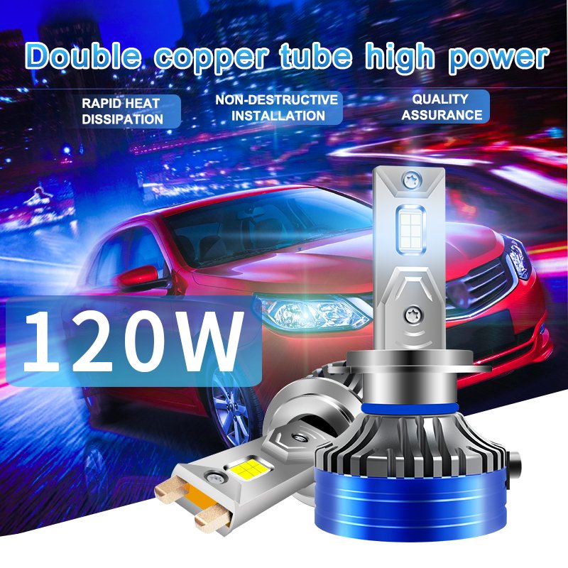 6000K IP67 Standard 12V CSP3570 24000 Lumens 40000lmled Headlight H4 Full Bright 130w 2pies