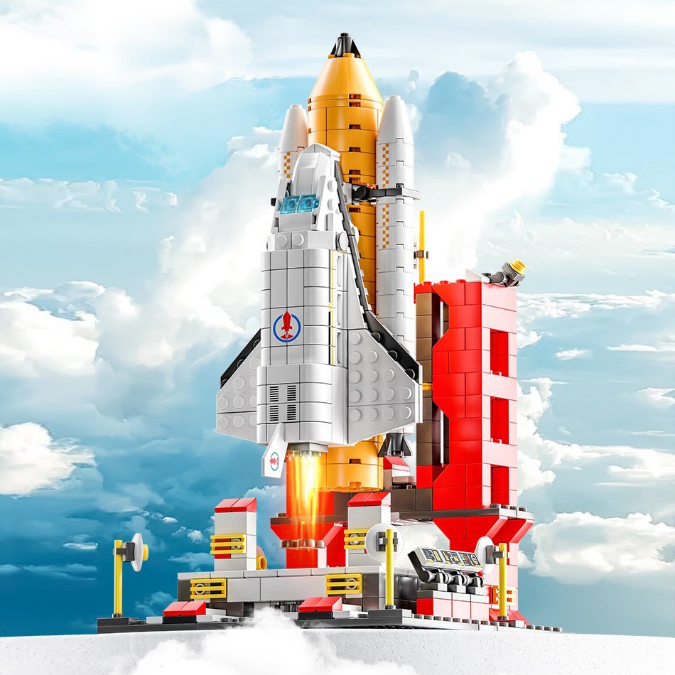 Rocket City Series Space Aviation Aeroplane Space Station Building Blocks Astronaut Aerospace Model Bricks Toys for Kids Gifts