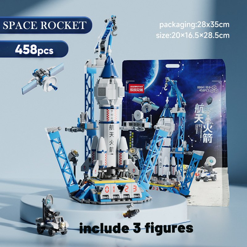 Rocket City Series Space Aviation Aeroplane Space Station Building Blocks Astronaut Aerospace Model Bricks Toys for Kids Gifts