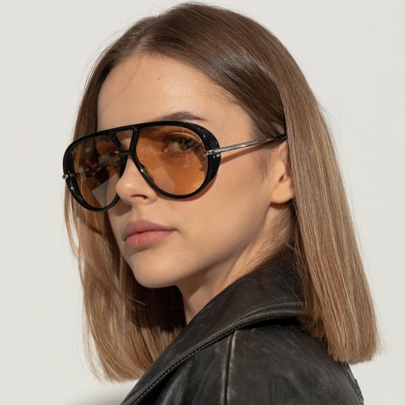 Partagas Wholesale Fashion Fancy Designer Custom Logo Oversized Double Bridge UV400 Shades Sun Glasses Sunglasses for Women