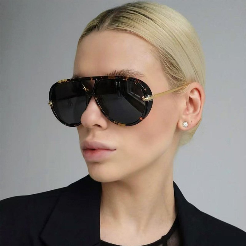 Partagas Wholesale Fashion Fancy Designer Custom Logo Oversized Double Bridge UV400 Shades Sun Glasses Sunglasses for Women