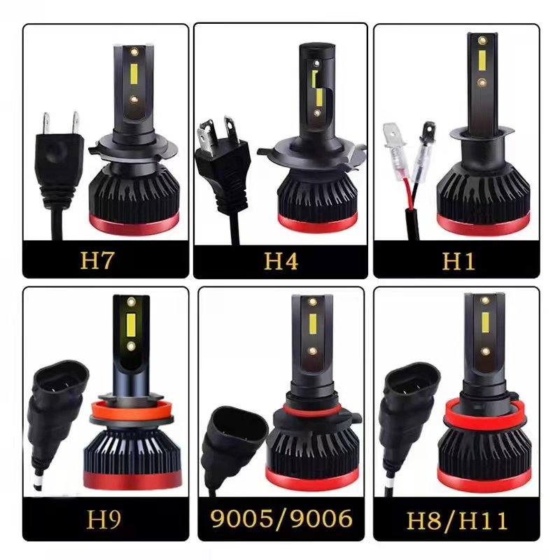 LED Headlight Canbus Compatible Bulb 9-32V DC 50W DOB Chip 6000LM 4300k 6500K 8000k IP67 Waterproof Car Headlight Accessories