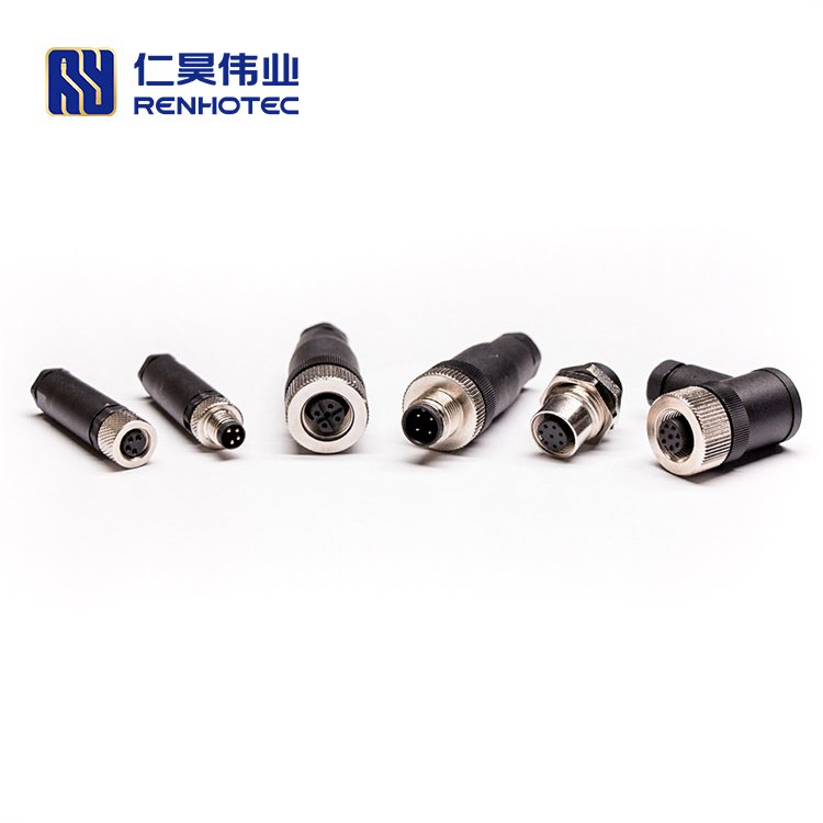 IP67 Waterproof a Code M12 Circular Sensor Connector Cable Assembly with Wire 2 3 4 5 8 12 17 Pin Pole Male Female Metal Plastic