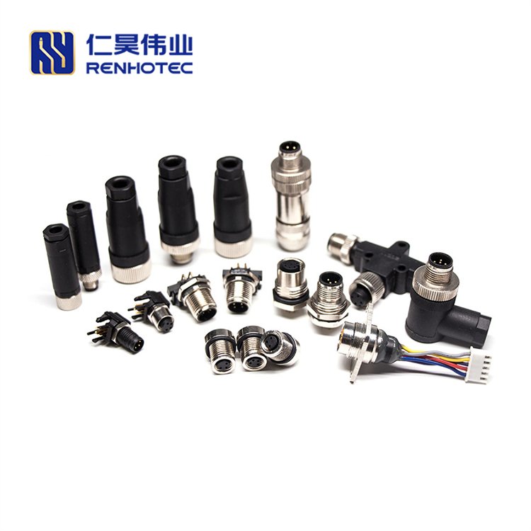 IP67 Waterproof a Code M12 Circular Sensor Connector Cable Assembly with Wire 2 3 4 5 8 12 17 Pin Pole Male Female Metal Plastic