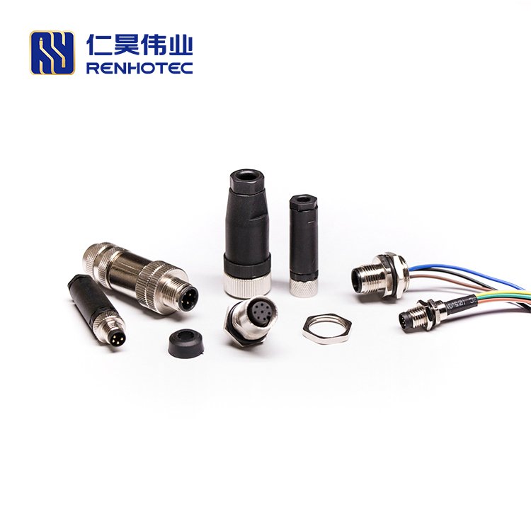 IP67 Waterproof a Code M12 Circular Sensor Connector Cable Assembly with Wire 2 3 4 5 8 12 17 Pin Pole Male Female Metal Plastic