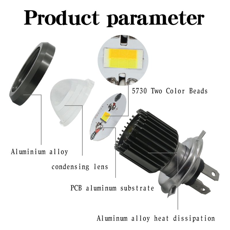 10000LM H4 LED Moto H6 BA20D LED Motorcycle Headlight Bulbs CSP Lens White Yellow Hi-Lo Beam Lamp Scooter Accessories Fog Lights
