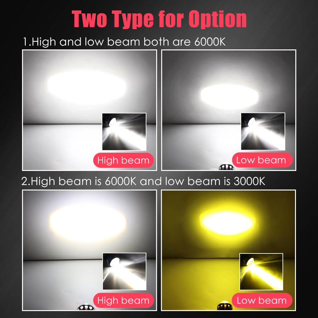 10000LM H4 LED Moto H6 BA20D LED Motorcycle Headlight Bulbs CSP Lens White Yellow Hi-Lo Beam Lamp Scooter Accessories Fog Lights
