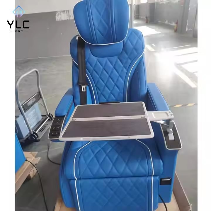YLC 2025 Auto Accessories Luxury Car Chair Swivel Seat Seats VIP Electric Captain Seat With Foldable Table