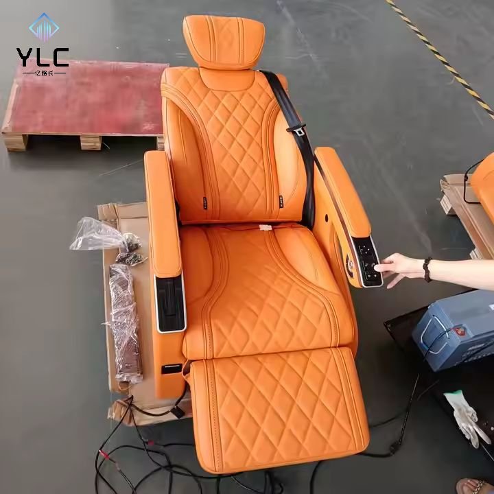 YLC 2025 Auto Accessories Luxury Car Chair Swivel Seat Seats VIP Electric Captain Seat With Foldable Table