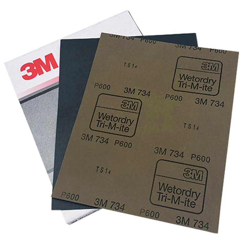 3M 734 Customizable Sandpaper Wet or Dry Sanding Sheets Sand Paper Abrasive Beauty Polishing for Finishing