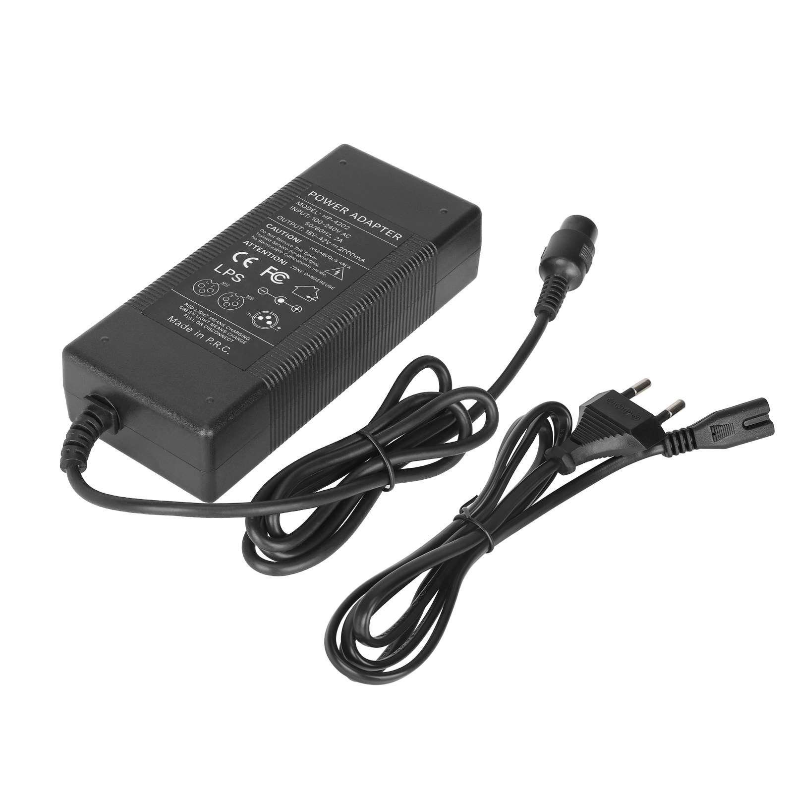EU Plug 18-42v2A Large Aviation Head Charger Electric Scooter DC Head Lithium Battery Charger Round Head Power Cord Accessory