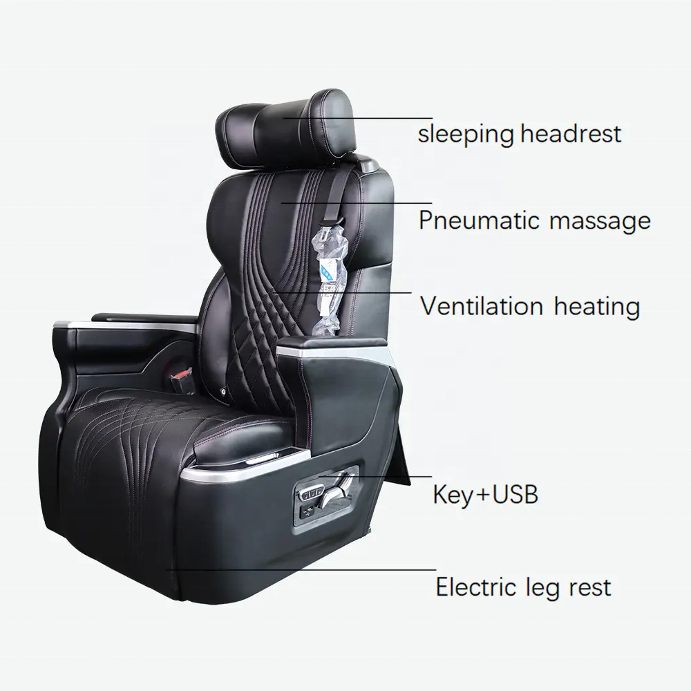 Auto Interior Upgrade Top Pick Electric Luxury Leather Seats for Benz Vito Toyota Sienna Kia Carnival Van Electric Luxury Van