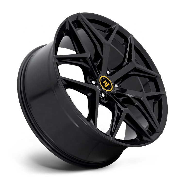 Jiangzao 15 16 17 18 19 20 21 22 Inch Multi Spoke Black Finish Alloy Car Wheel Car Rims 5 Hole Alloy Wheels for Car SUV