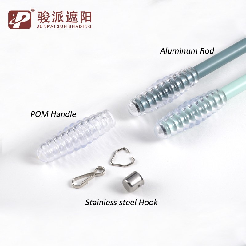 Factory Directly White Curtain Pull Rod Project Pulling Rod Aluminum Pull Wand for Hotel