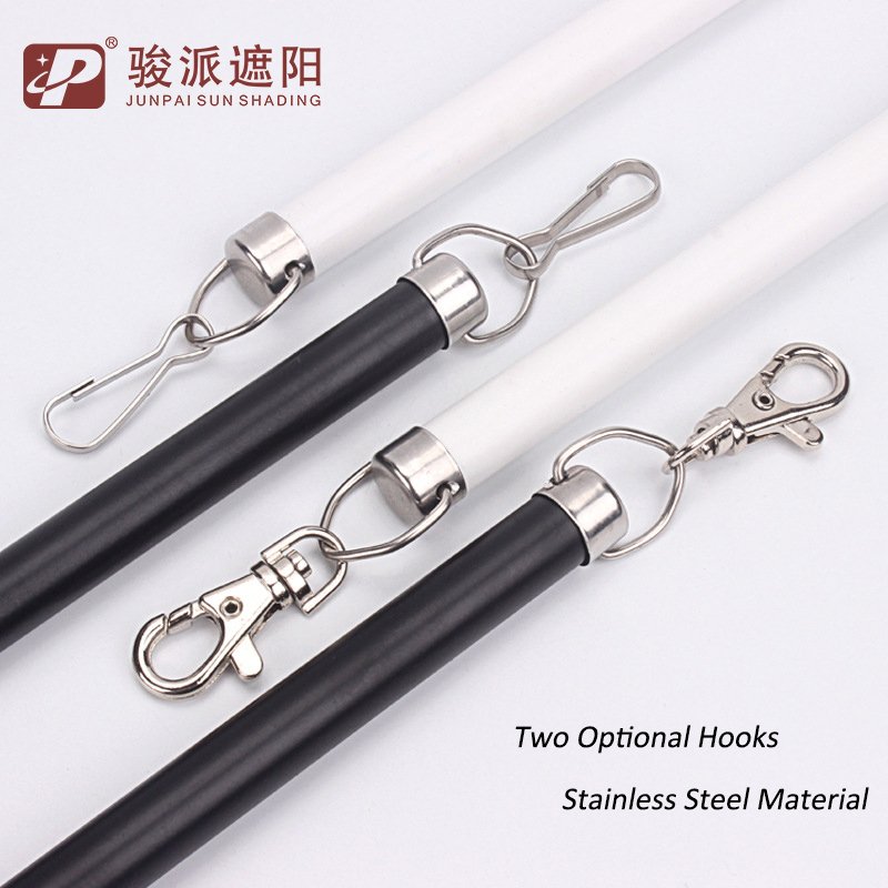 Factory Directly White Curtain Pull Rod Project Pulling Rod Aluminum Pull Wand for Hotel