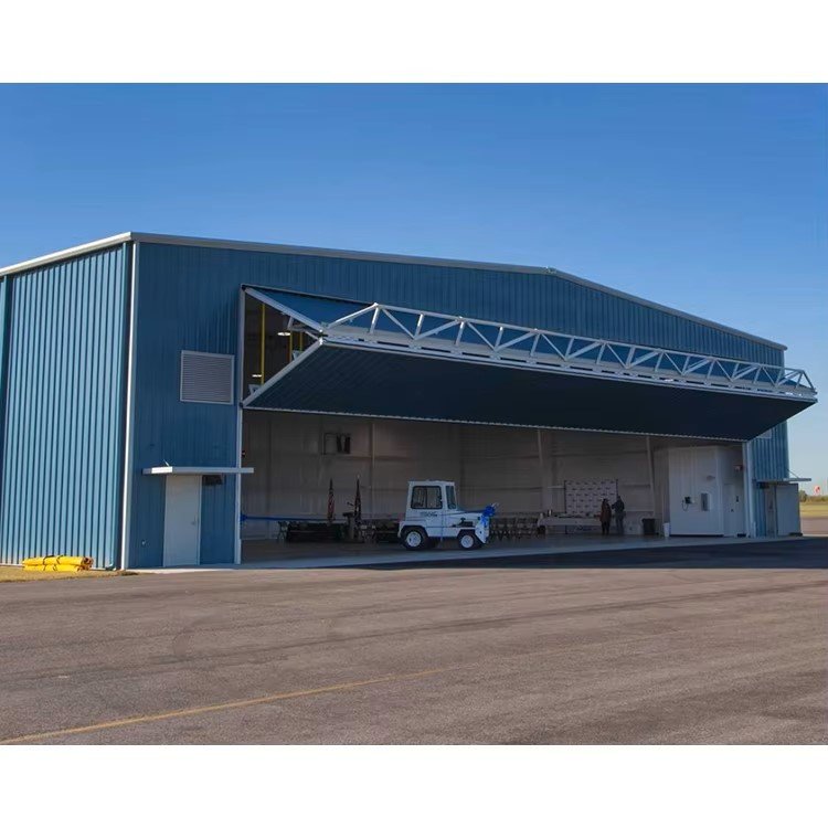 Modular Prefabricated Steel Structure Aircraft Hangar Economical Small Industrial Kit For Easy Assembly Use As A House Warehouse