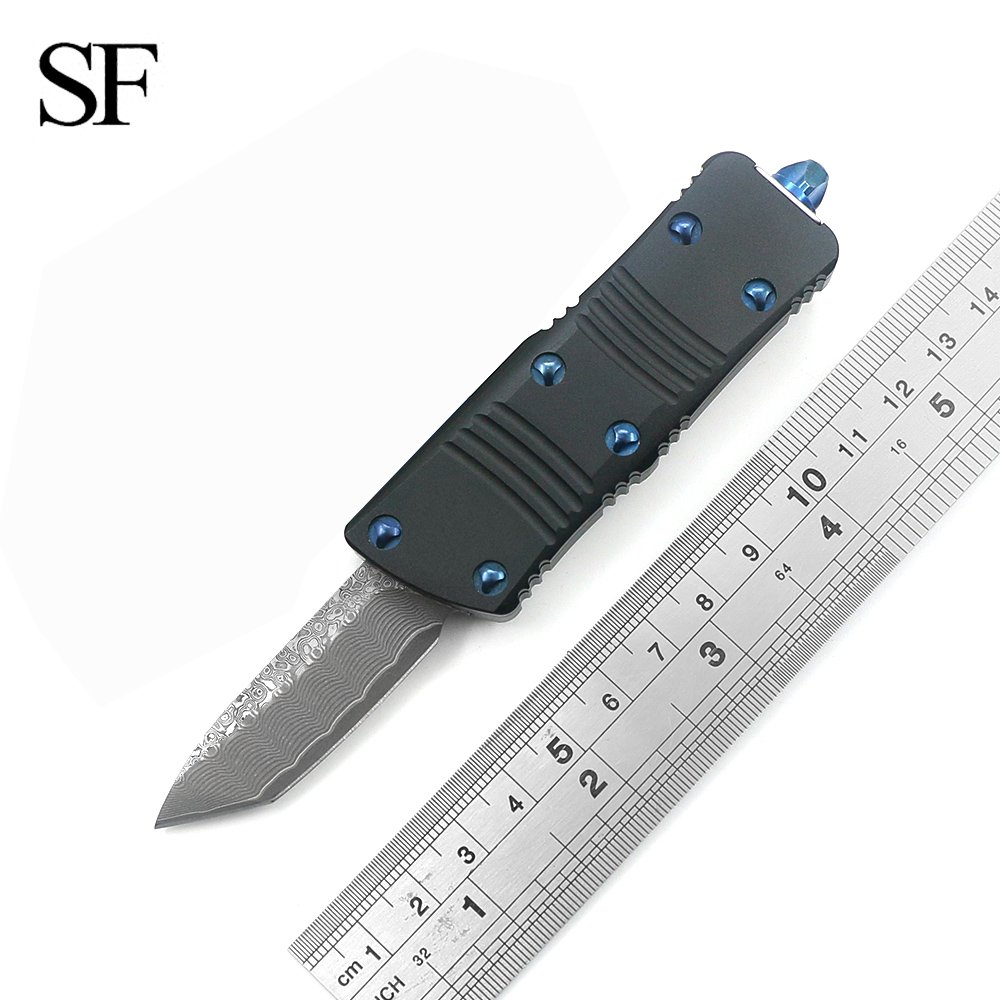 Damascus Steel 5.5 " Mini Pocket Knife Survival Tactical Camping Knife Self Defense Used With Gift Box for Men Gift