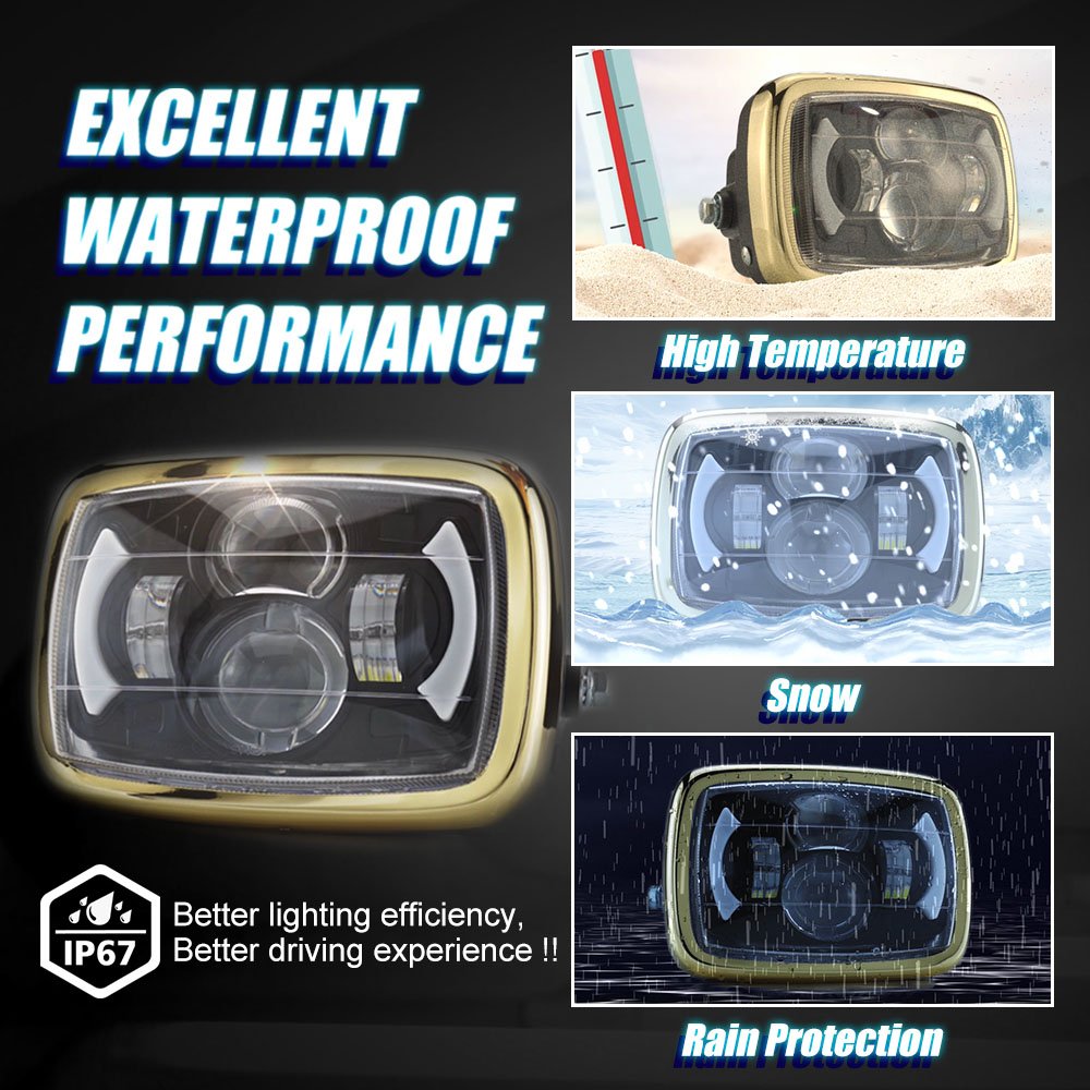 MOTOLED CD70 70cc Motorcycle Headlight Assembly 45W 4800LM DC12V Projector Lens High Low Beam DRL Flash