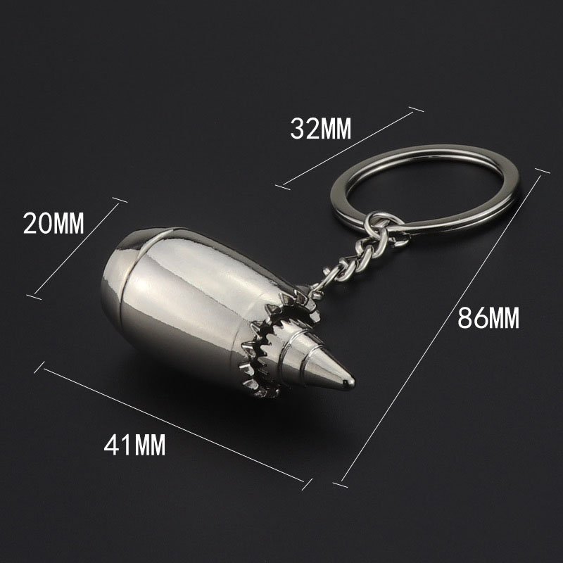 Promotional Gifts Aviation Souvenir Custom Laser Engrave Logo Bag Charms 3D Shaped Mini Metal Airplane Engine Keychain