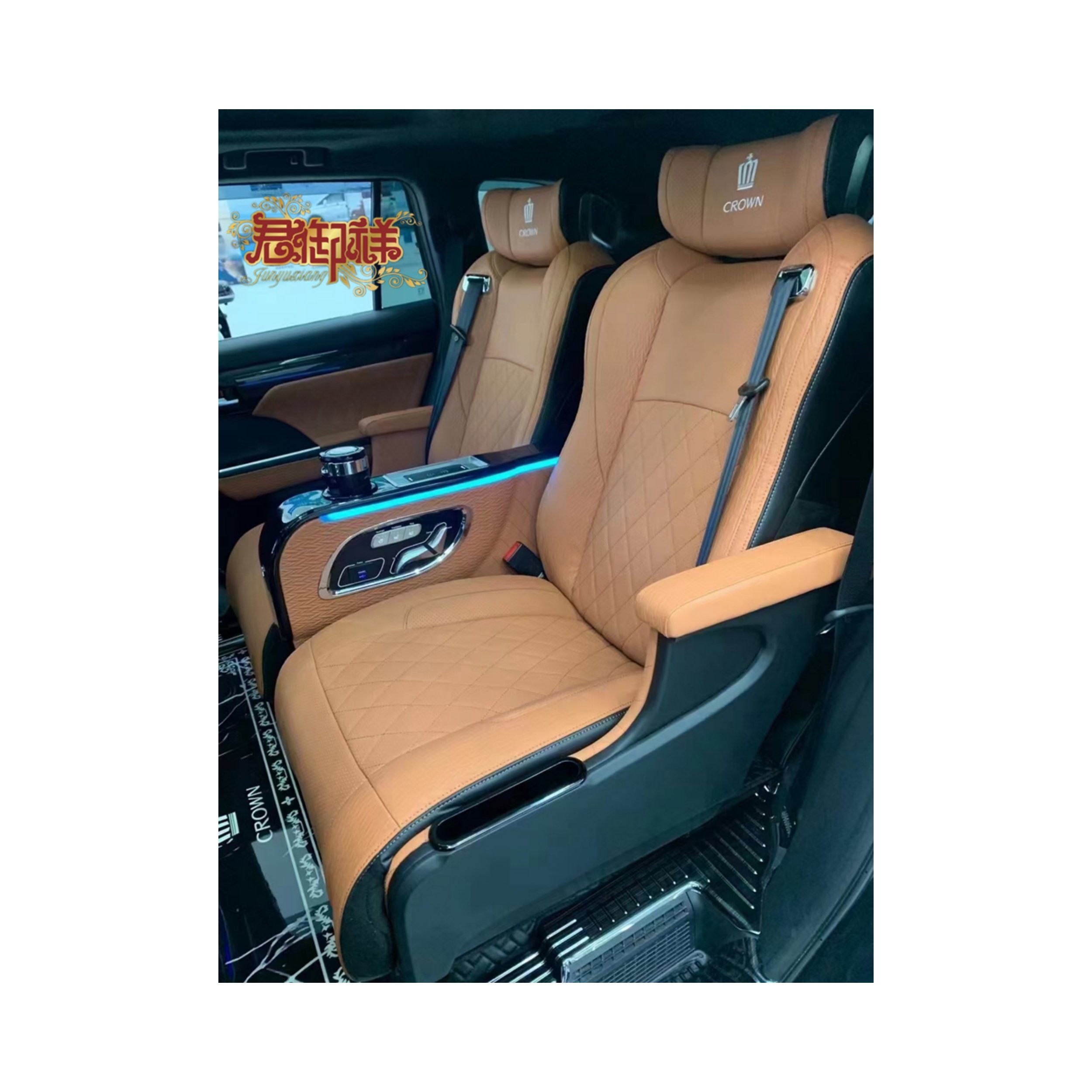 Aviation seat Land Cruiser Prado Wholesale Customized Light Luxury Vip Leather Car Rear Seats Comfortable Leather Car Seats